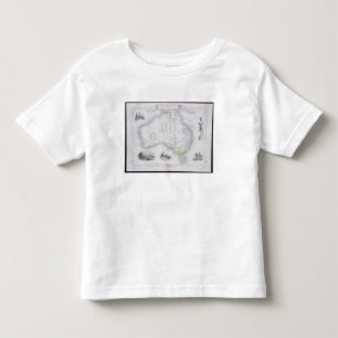 Australië, van een reeks Wereldkaarten die door Kinder Shirts
