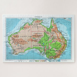 Australië van het oude. Een gerestaureerde kaart. Legpuzzel