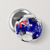 Australië - Verstoorde Voetbal Ronde Button 5,7 Cm (Voorkant /achterkant)