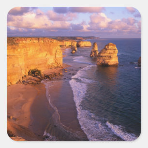 Australië, Victoria. 12 Apostelen, haven Vierkante Sticker