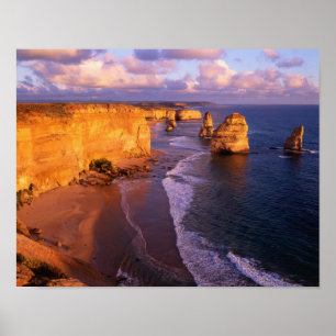 Australië, Victoria. 12 Postzegels, haven Poster