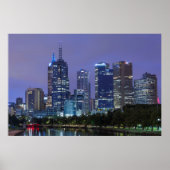 Australië, Victoria, Melbourne, along skyline Poster (Voorkant)