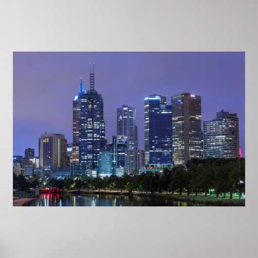 Australië, Victoria, Melbourne, along skyline Poster (Voorkant)