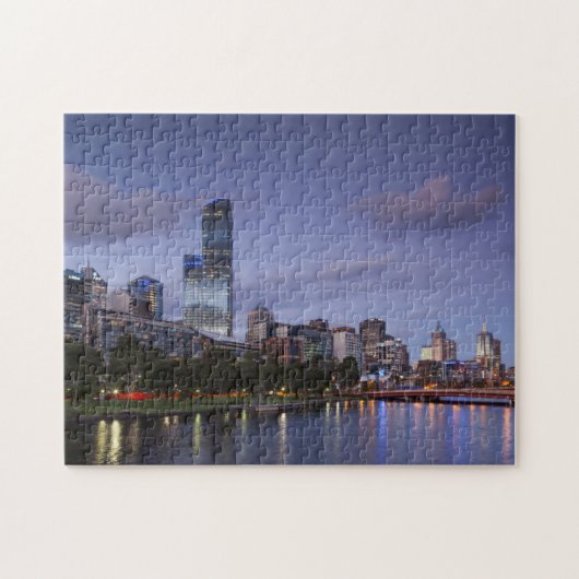 Australië, Victoria, Melbourne, silhouet met 2 Legpuzzel (Horizontaal)