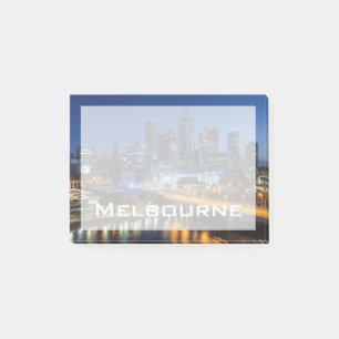 Australië, Victoria, Melbourne, silhouet met Post-it® Notes