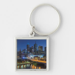 Australië, Victoria, Melbourne, silhouet met Sleutelhanger
