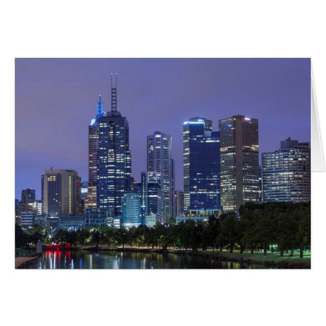 Australië, Victoria, Melbourne, skyline langs (Voorkant Horizontaal)