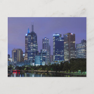 Australië, Victoria, Melbourne, skyline langs Briefkaart