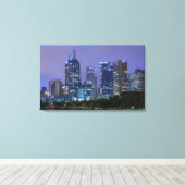 Australië, Victoria, Melbourne, skyline langs Canvas Afdruk (Insitu (Houten vloer))