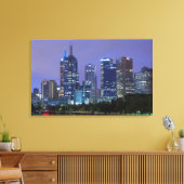 Australië, Victoria, Melbourne, skyline langs Canvas Afdruk (Insitu (Woonkamer))
