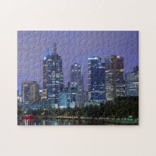 Australië, Victoria, Melbourne, skyline langs Legpuzzel