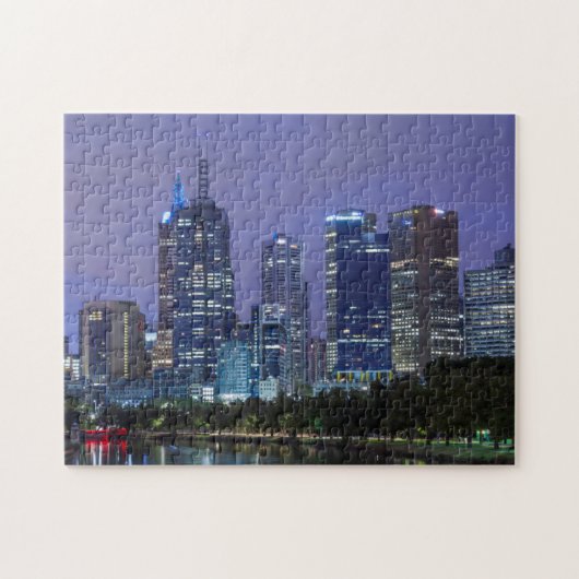 Australië, Victoria, Melbourne, skyline langs Legpuzzel (Horizontaal)