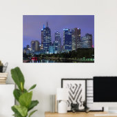 Australië, Victoria, Melbourne, skyline langs Poster (Thuiskantoor)