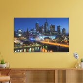 Australië, Victoria, Melbourne, skyline met Canvas Afdruk (Insitu (Woonkamer))