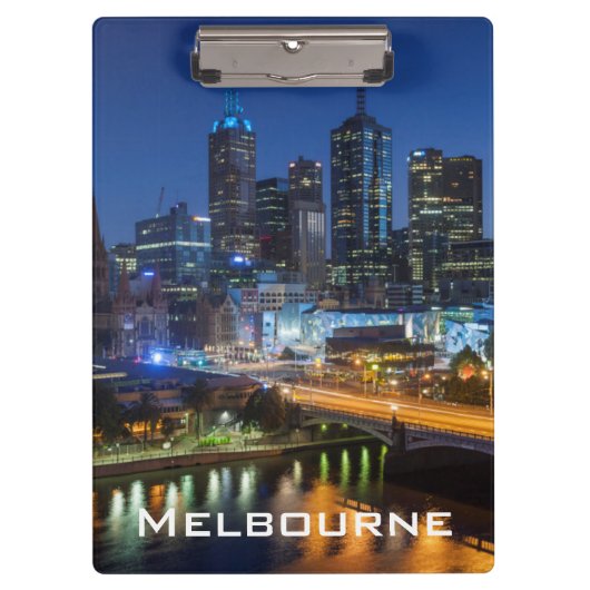 Australië, Victoria, Melbourne, skyline met Klembord (Voorkant)