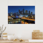 Australië, Victoria, Melbourne, skyline with Poster (Keuken)