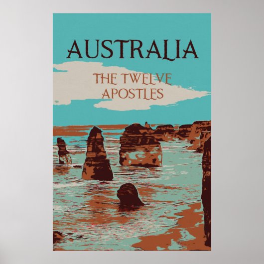 Australië, Victoria, Twaalf-postles kust Poster (Voorkant)