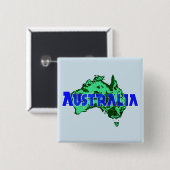 Australië Vierkante Button 5,1 Cm (Voorkant /achterkant)