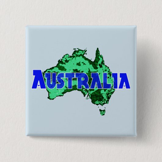 Australië Vierkante Button 5,1 Cm (Voorkant)