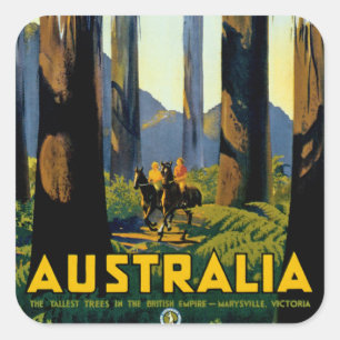 Australië Vierkante Sticker