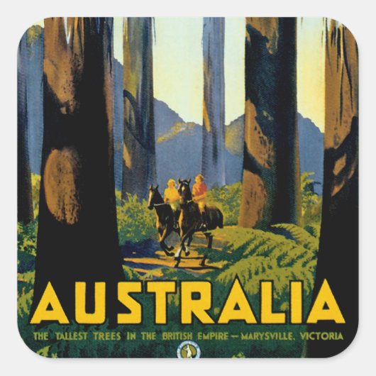 Australië Vierkante Sticker (Voorkant)