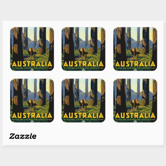 Australië Vierkante Sticker (Vel)