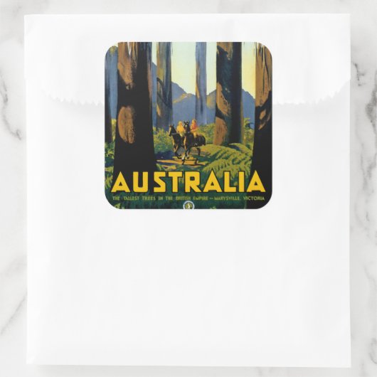 Australië Vierkante Sticker (Tas)