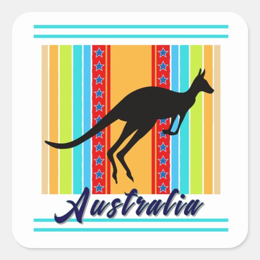 Australië Vierkante Sticker (Voorkant)