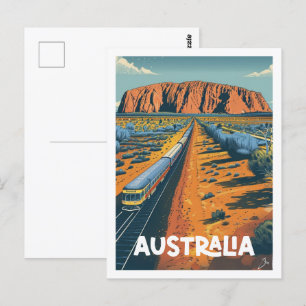 Australië Vintage Beroemde Reisplaats Briefkaart