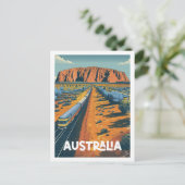 Australië Vintage Beroemde Reisplaats Briefkaart (Staand voorkant)