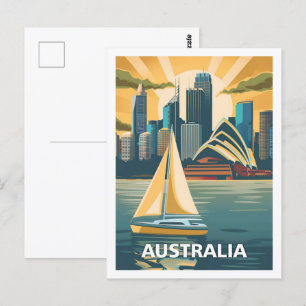 Australië Vintage Beroemde Reisplaats Briefkaart
