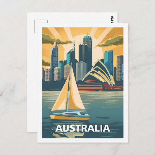 Australië Vintage Beroemde Reisplaats Briefkaart (Voorkant / Achterkant)