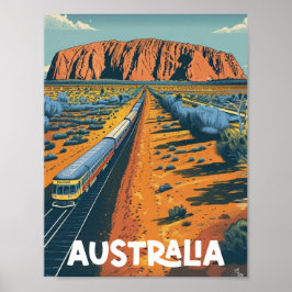 Australië Vintage Beroemde Reisplaats Poster