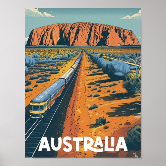 Australië Vintage Beroemde Reisplaats Poster (Voorkant)