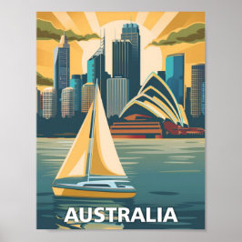 Australië Vintage Beroemde Reisplaats Poster