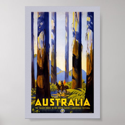 Australië Vintage Reisposter Gerestaureerd Poster (Voorkant)