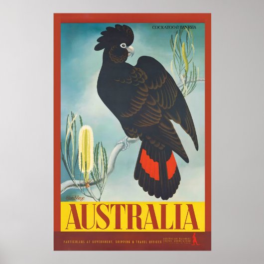 Australië Vintage Reisposter Print (Voorkant)