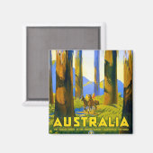 Australië - Vintage reizen Magneet (Voorkant / Achterkant)