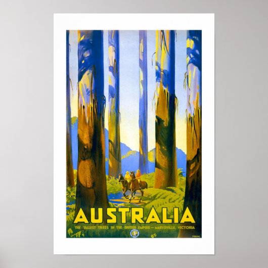 Australië Vintage Travel Poster (Voorkant)