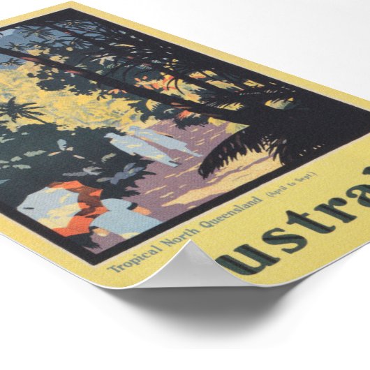 Australië Vintage Travel Poster (Hoek)