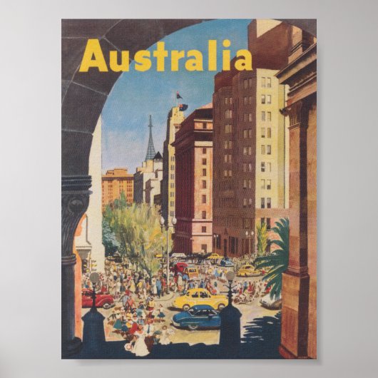 Australië Vintage Travel Poster (Voorkant)