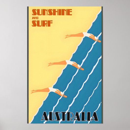 Australië Vintage Travel Poster (Voorkant)