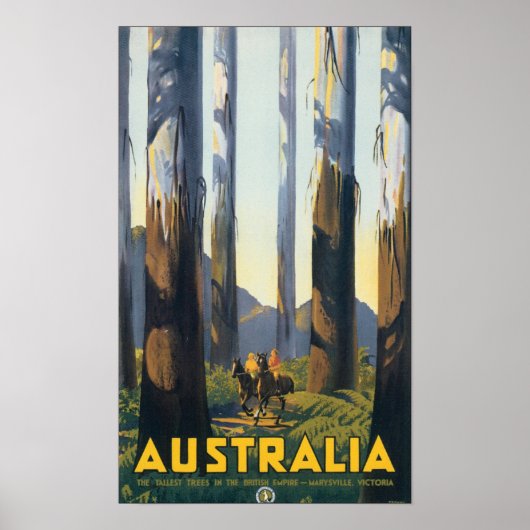 Australië Vintage Travel Poster (Voorkant)