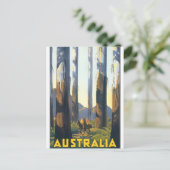 Australië Vintage Travel Poster Briefkaart (Staand voorkant)