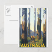 Australië Vintage Travel Poster Briefkaart (Voorkant / Achterkant)