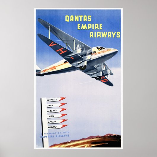 Australië Vintage Travel Poster teruggezet (Voorkant)