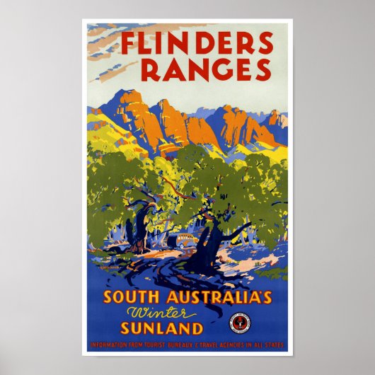 Australië Vintage Travel Poster teruggezet (Voorkant)