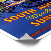 Australië Vintage Travel Poster teruggezet (Hoek)