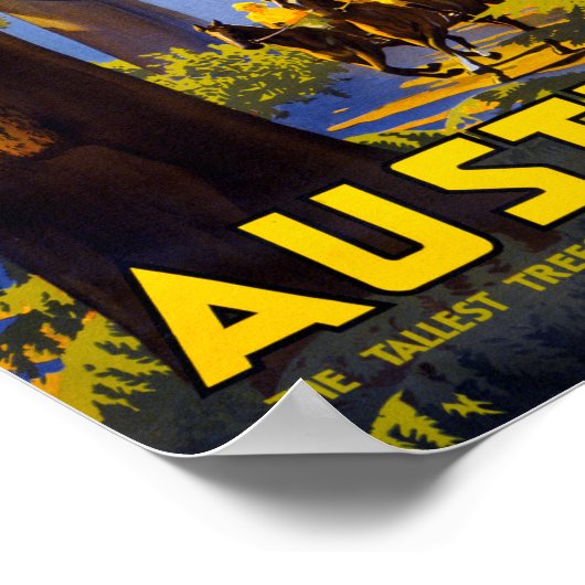 Australië Vintage Travel Poster teruggezet (Hoek)