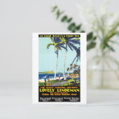 Australië Vintage Travel Poster teruggezet Briefkaart (Staand voorkant)